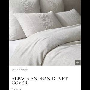 Restoration Hardware ALPACA  duvet cover NEW
